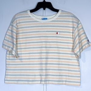 Champion 100% Cotton Stripe Cropped Top